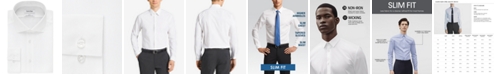 Calvin Klein Men's Slim-Fit Non-Iron Performance Spread Collar Herringbone Dress Shirt